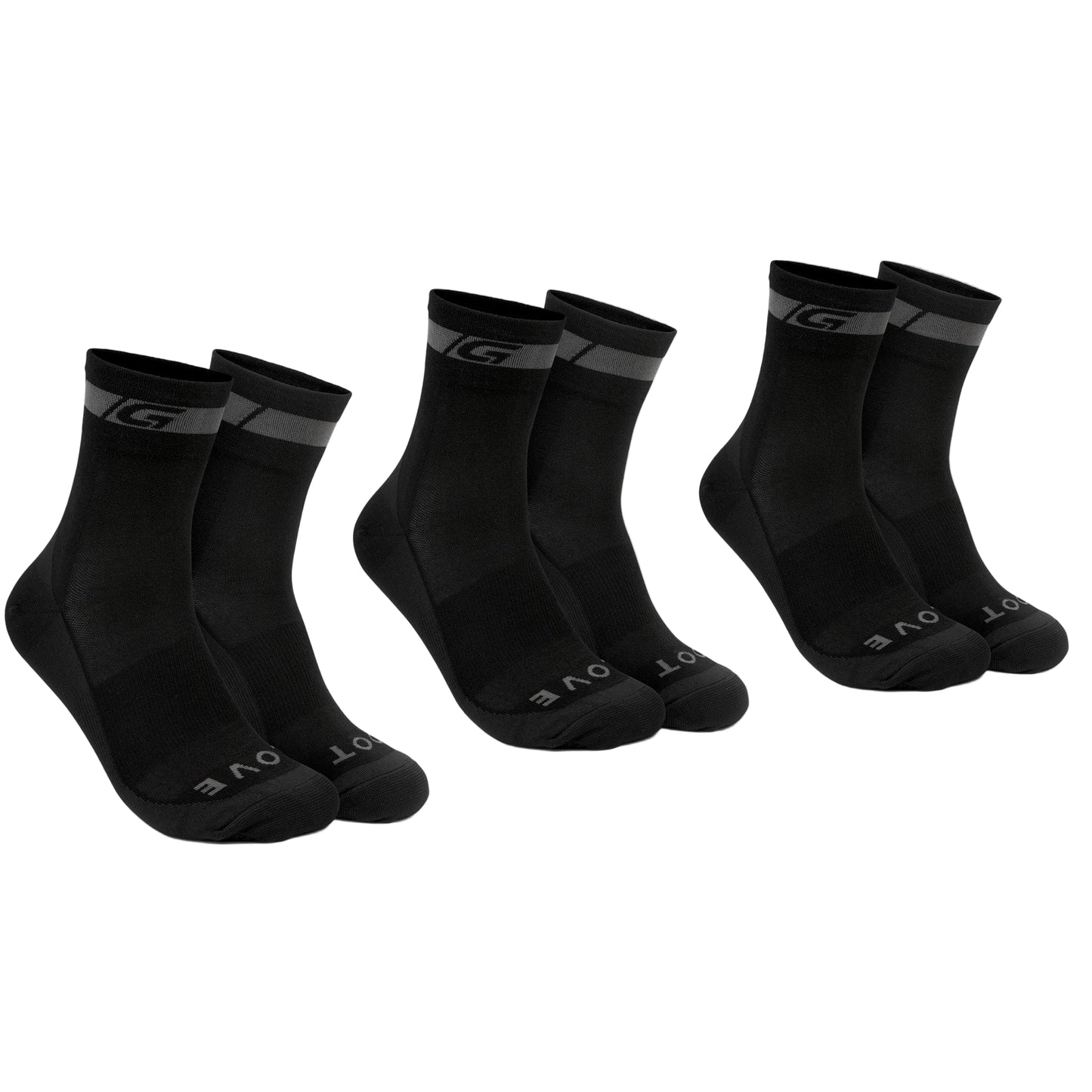 GRIPGRAB MERINO REGALAR Socks Black (x3)