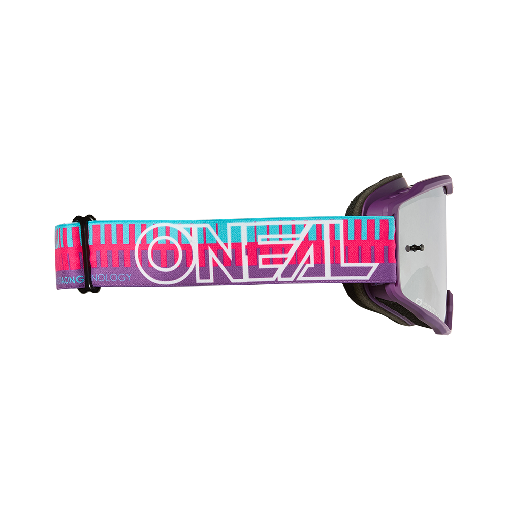 Gogle O'NEAL B-10 STRIPED różowo-srebrny lustrzany ekran