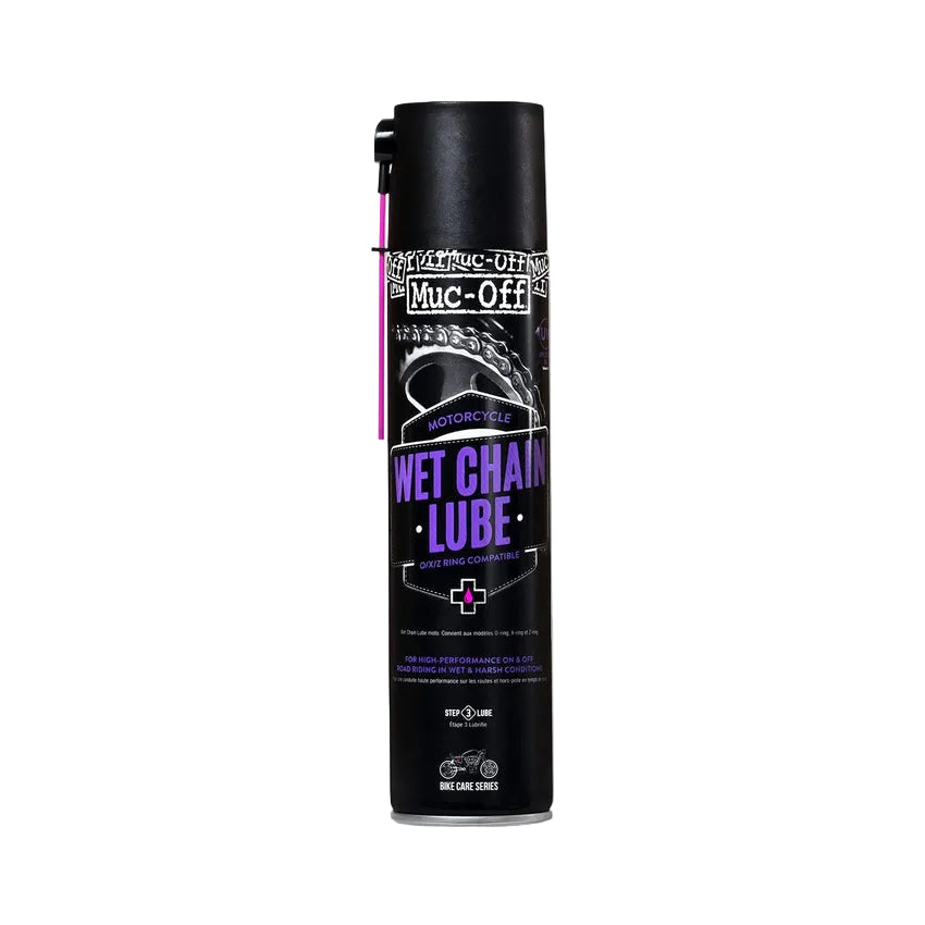 MUC-OFF WET WEATHER CHAIN LUBE Smar w sprayu na każdą pogodę (400 ml)