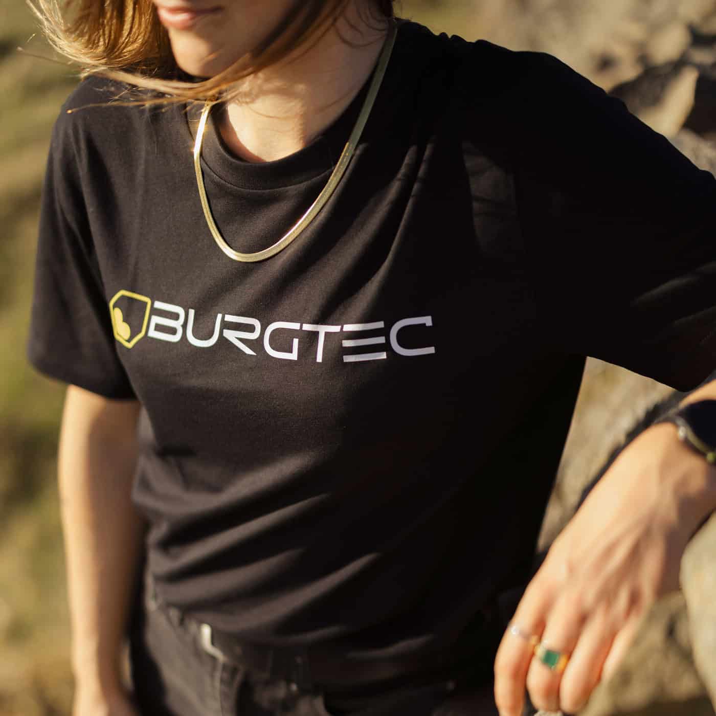 Koszulka z logo BURGTEC czarna