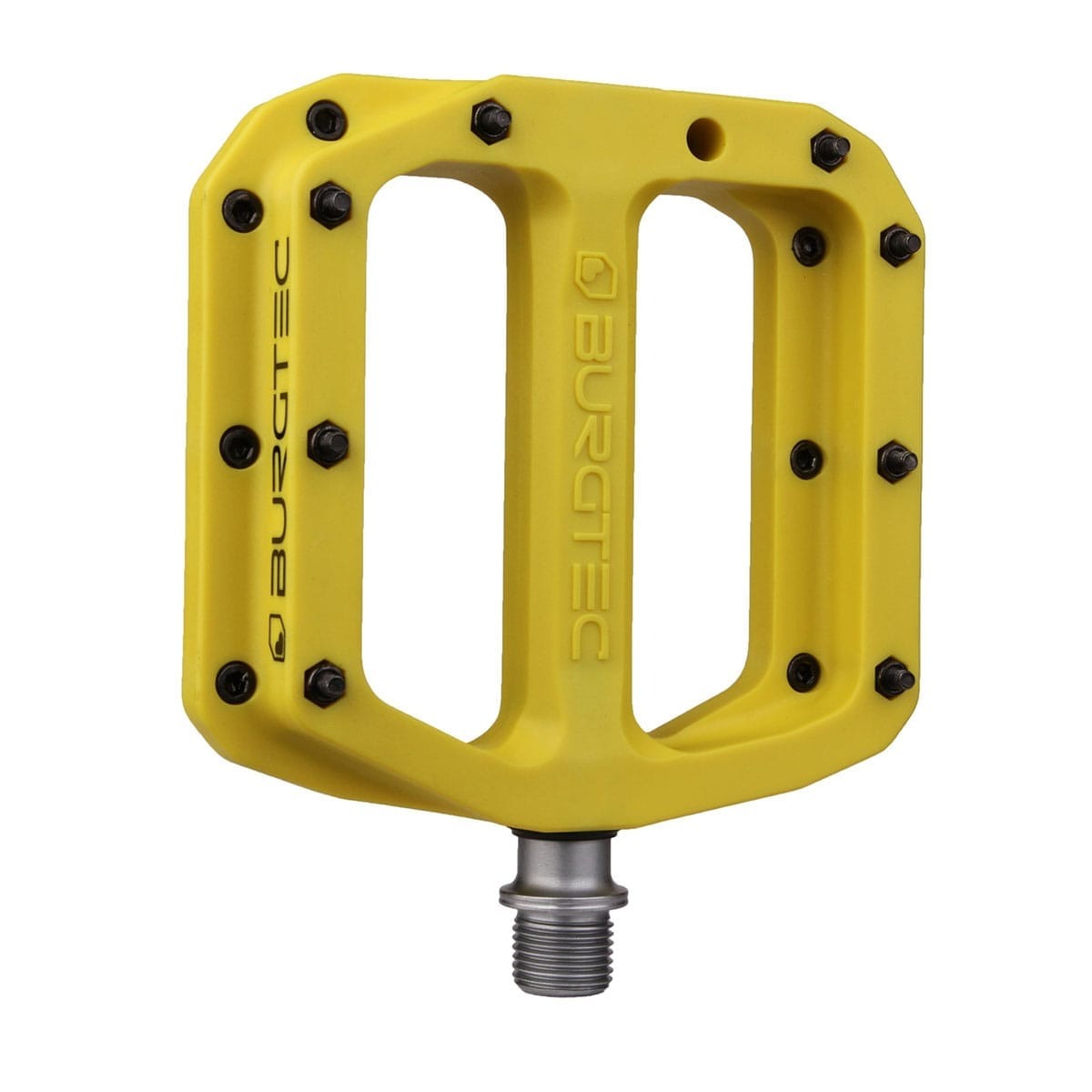 burgtec mtb pedals BURGTEC MK4 Composite Electric Yellow flat pedals – Probikeshop