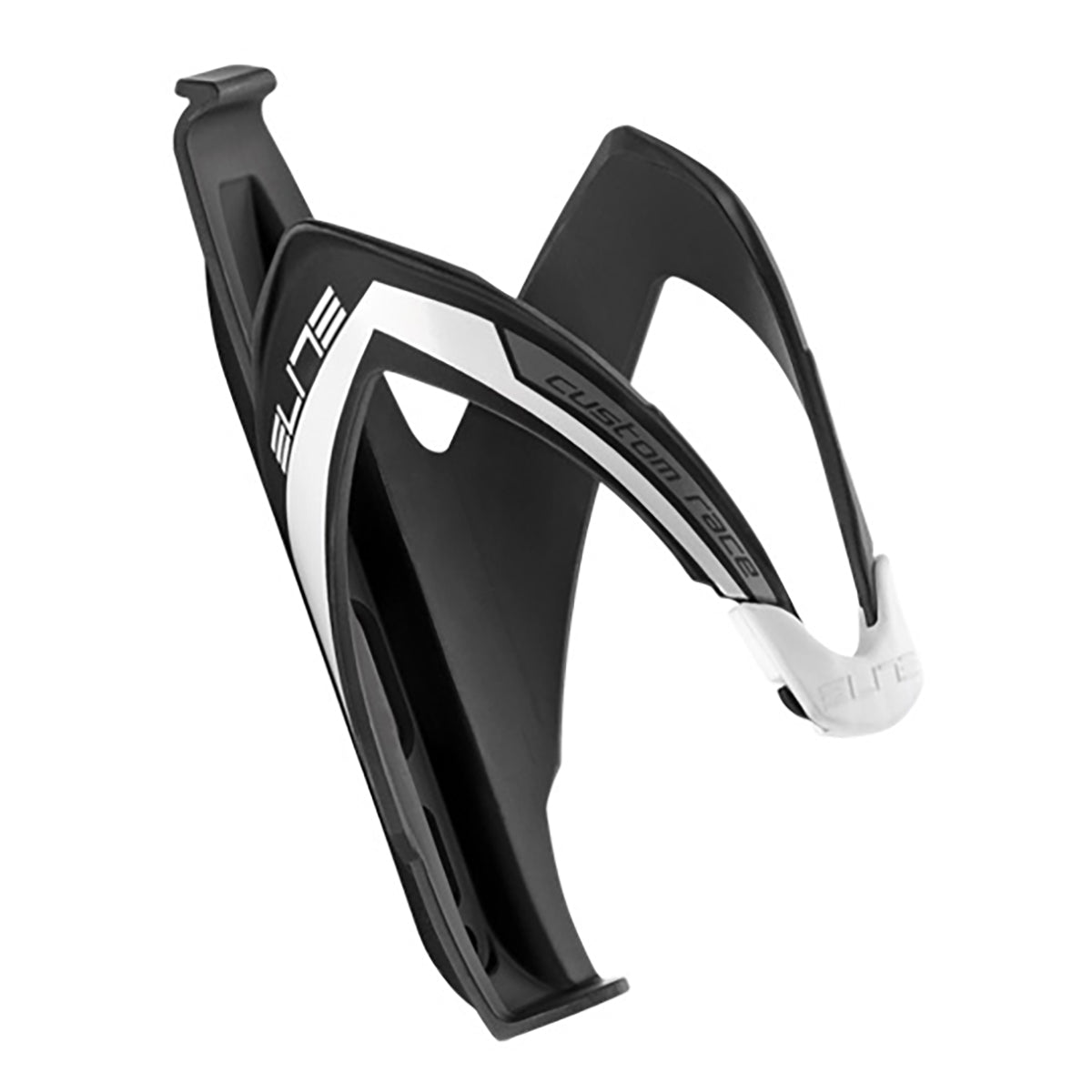 Koszyk na bidon ELITE CUSTOM RACE Black Matt White