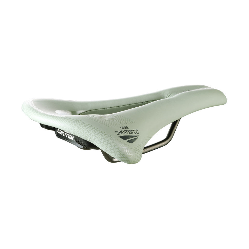 Siodełko SAN MARCO ALLROAD SUPERCONFORT OPEN-FIT RACING L3 Szerokość 146 mm Stalowe szyny Xsilite Sage Green