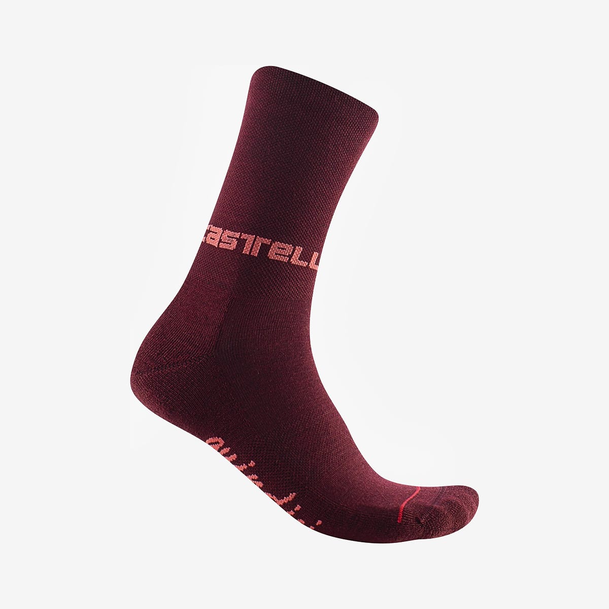 CASTELLI QUINDICI SOFT MERINO Skarpety damskie Bordeaux