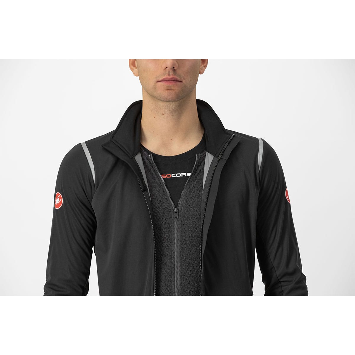 Kurtka CASTELLI ALPHA DOPPIO ROS Czarny/Reflex