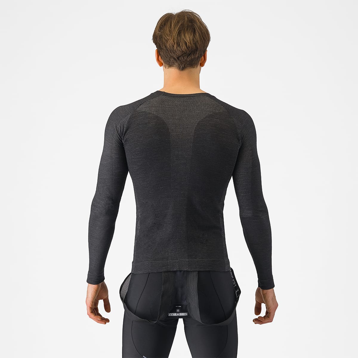 CASTELLI MERINO SEAMLESS Bielizna z długim rękawem czarny