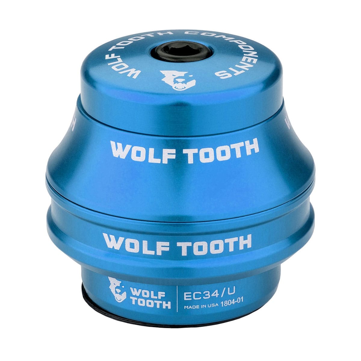 High Cup do zewnętrznego zestawu słuchawkowego WOLF TOOTH PREMIUM 1"1/8 EC34 Stack 16 mm Niebieski