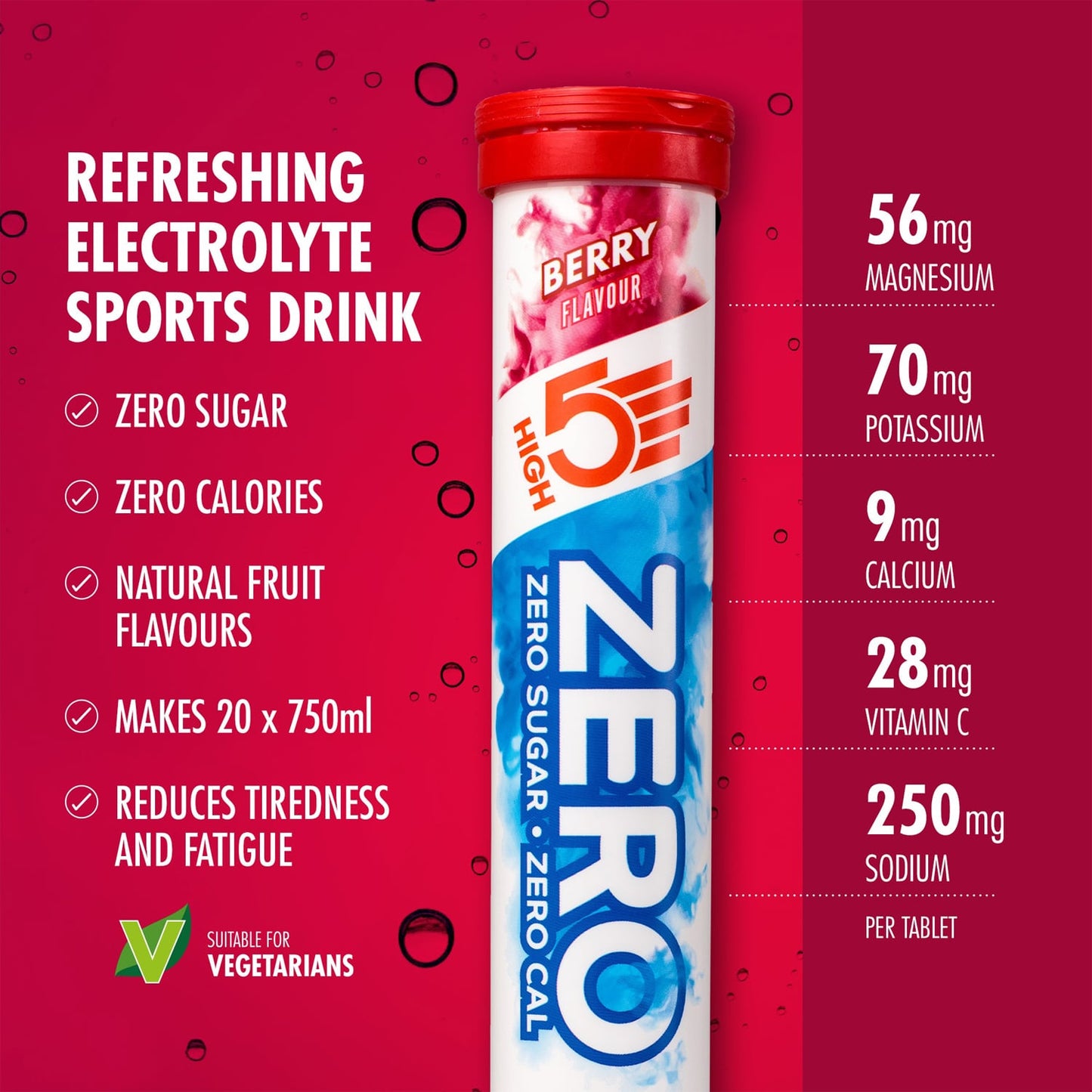 High5 ZERO Electrolyte Hydration (20 tabletek) Fruits Red