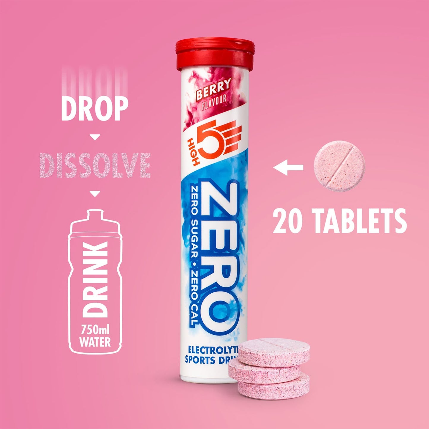 High5 ZERO Electrolyte Hydration (20 tabletek) Fruits Red