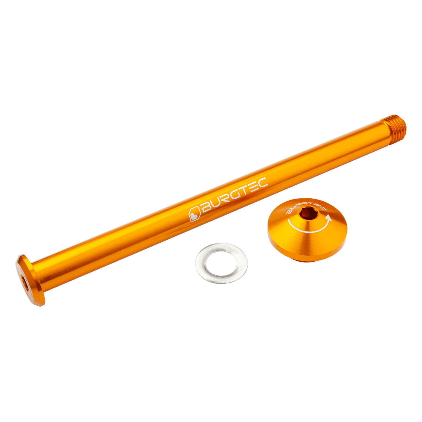 Oś tylnego koła BURGTEC 171 mm do ramy Yeti Orange