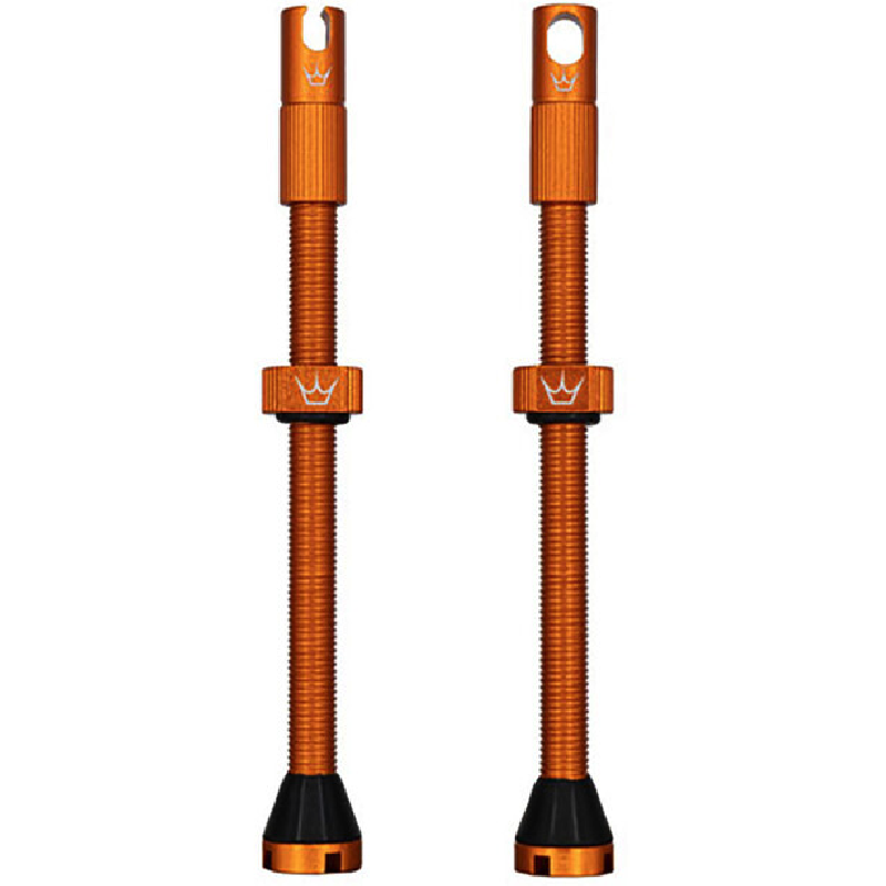 PEATY'S x Chris King MK2 Presta 80 mm Zawory bezdętkowe (x2) Pomarańczowy