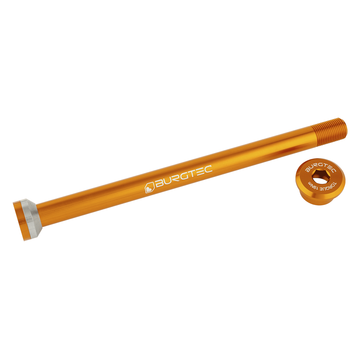 Oś tylnego koła BURGTEC 171 mm do ram Transition Orange