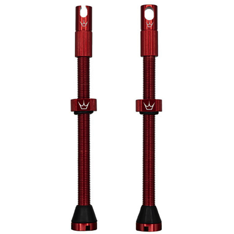 PEATY'S x Chris King MK2 Presta 80 mm Zawory bezdętkowe (x2) Czerwony