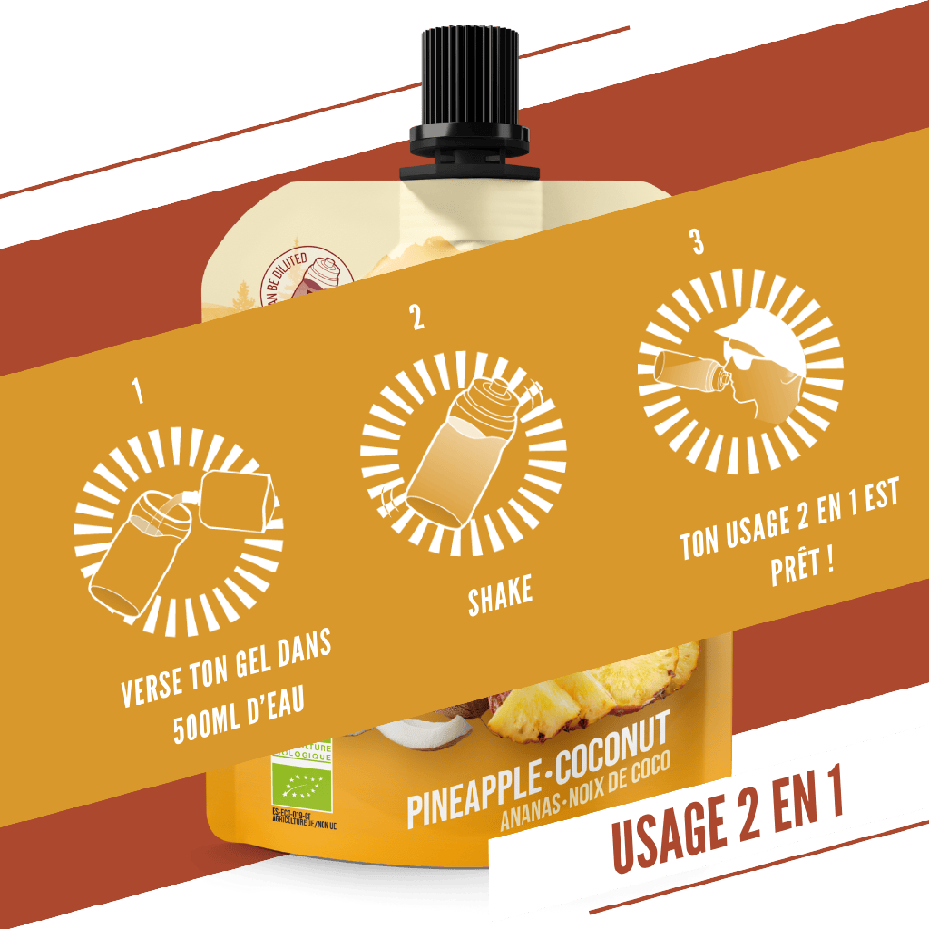 BAOUW Organiczny żel energetyczny ananasowo-kokosowy (85g)