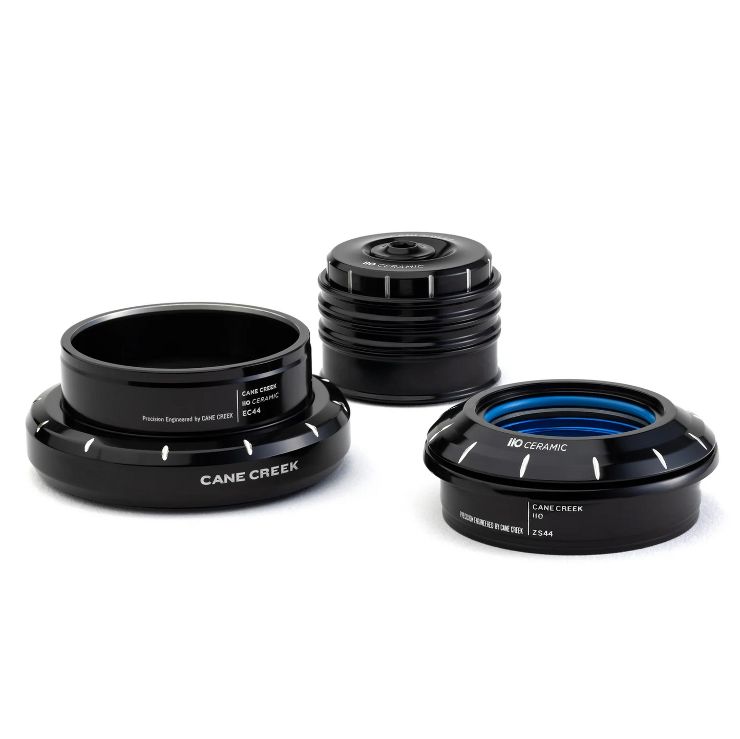Headset CANE CREEK 110 Ceramic Tapered, 1 1/8"-1.5", ZS44/28.6/H8 | EC44/40/H12, czarny/srebrny