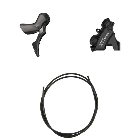 SHIMANO CUES U6030 10/11V Płaskie dźwignie proste bez tarcz i tylne zaciski hamulcowe