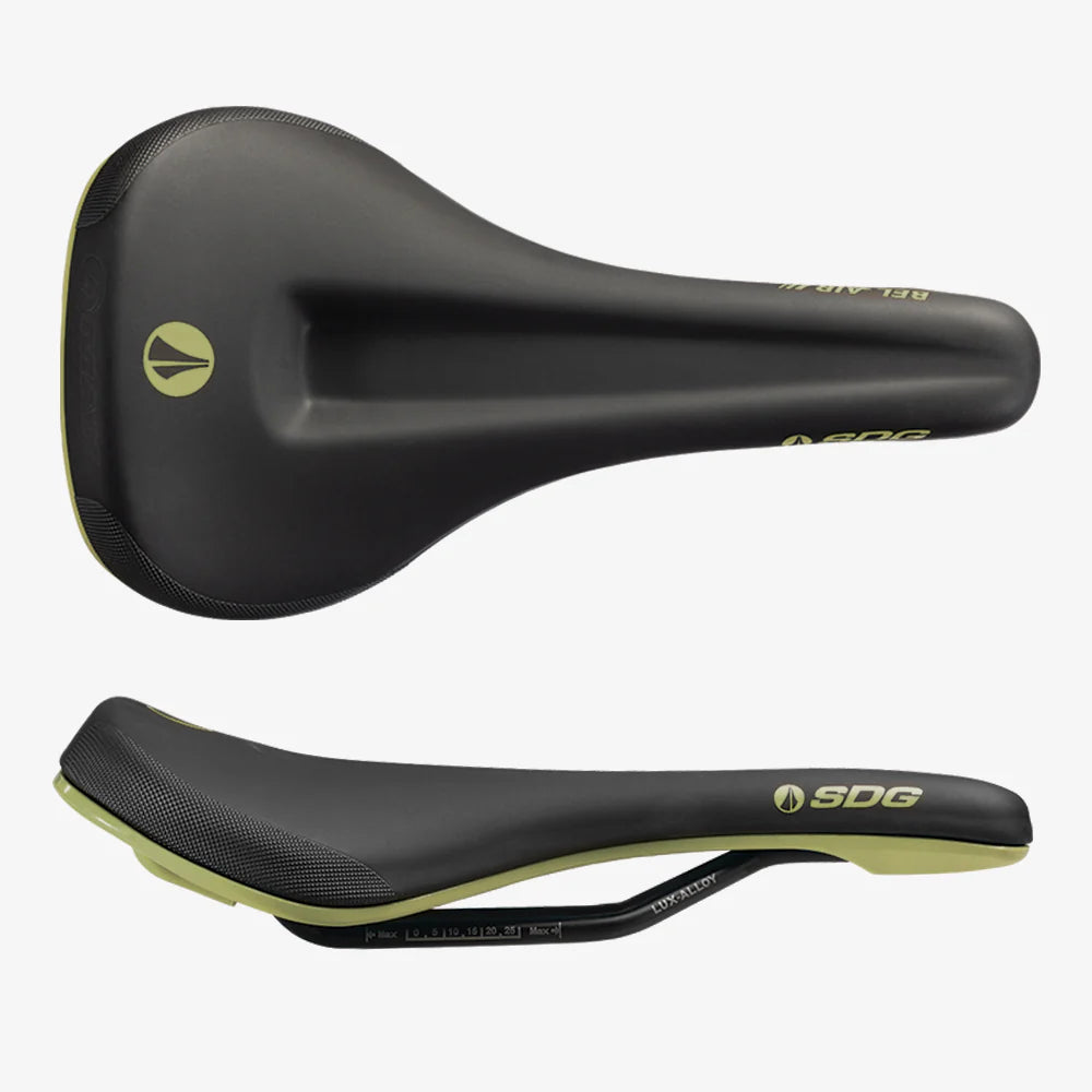 Siodełko SDG BEL-AIR V3 MAX Lux-Alloy Rails Black/Green