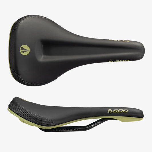 Siodełko SDG BEL-AIR V3 MAX Lux-Alloy Rails Black/Green