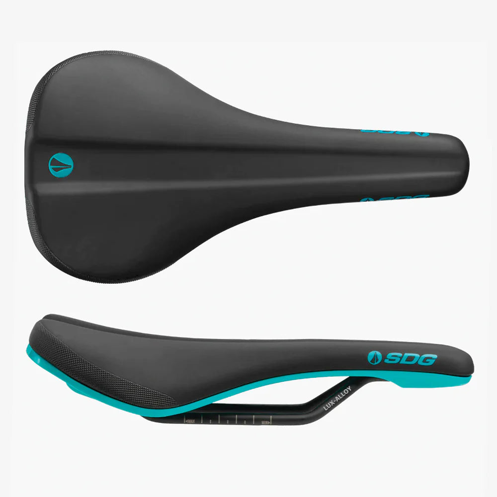 Siodełko SDG BEL-AIR V3 Rails Lux Alloy Black/Turquoise