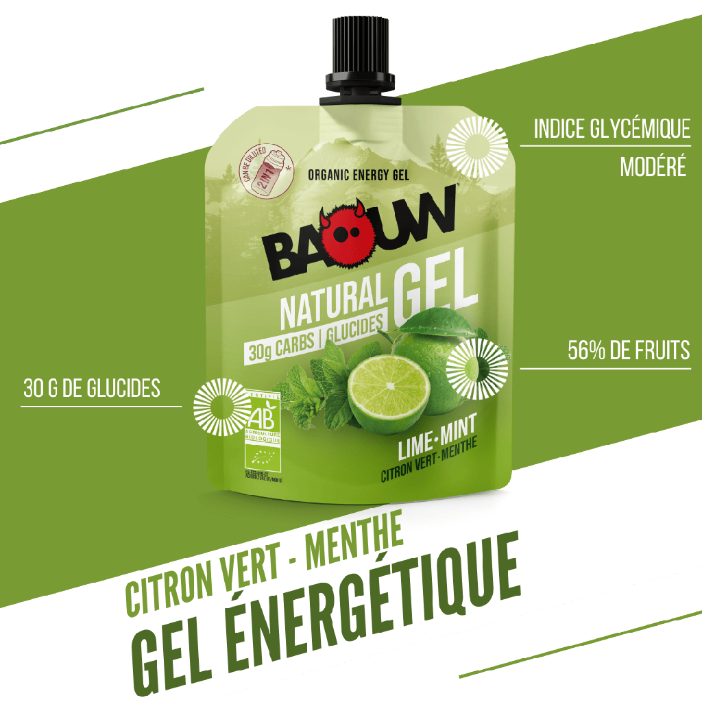 BAOUW Organiczny żel energetyzujący limonka/mięta (85g)