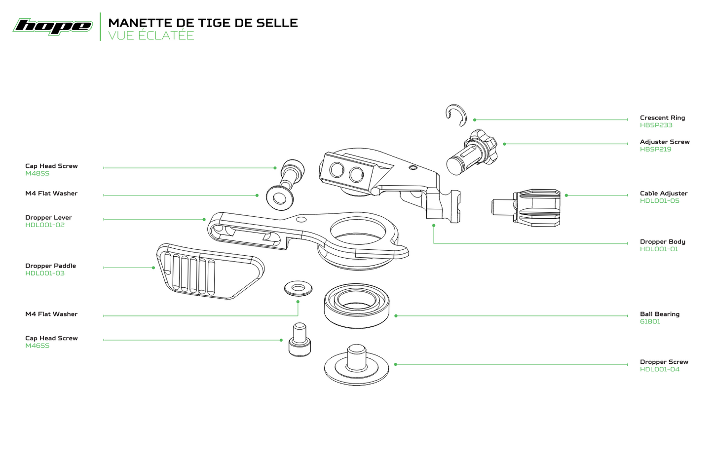 HOPE Seatpost Control czarny/srebrny