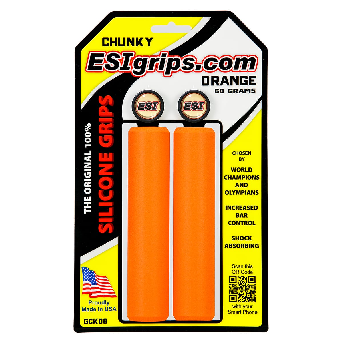 Chwyty ESI CHUNKY 130 mm pomarańczowe