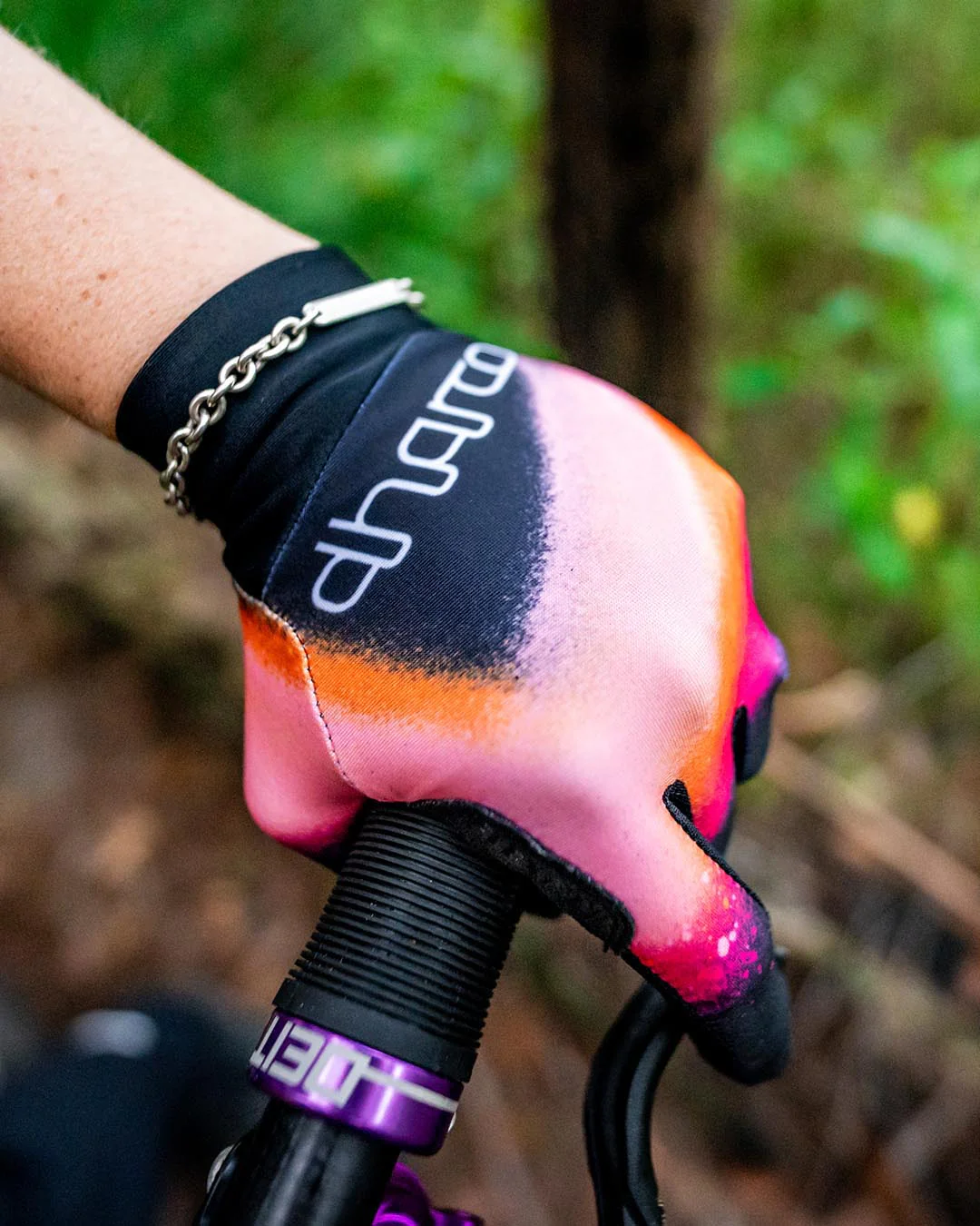Rękawiczki damskie DHARCO TRAIL FIREBIRD Black/Coral