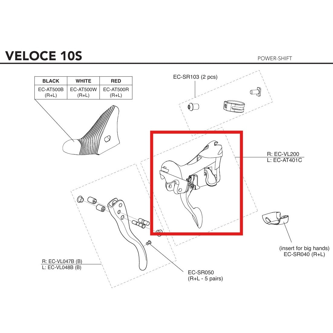 LEWY BLOK INDEKSUJĄCY CAMPAGNOLO ATHENA 11V VELOCE 10V POWER-SHIFT DOUBLE 2015 CARBON