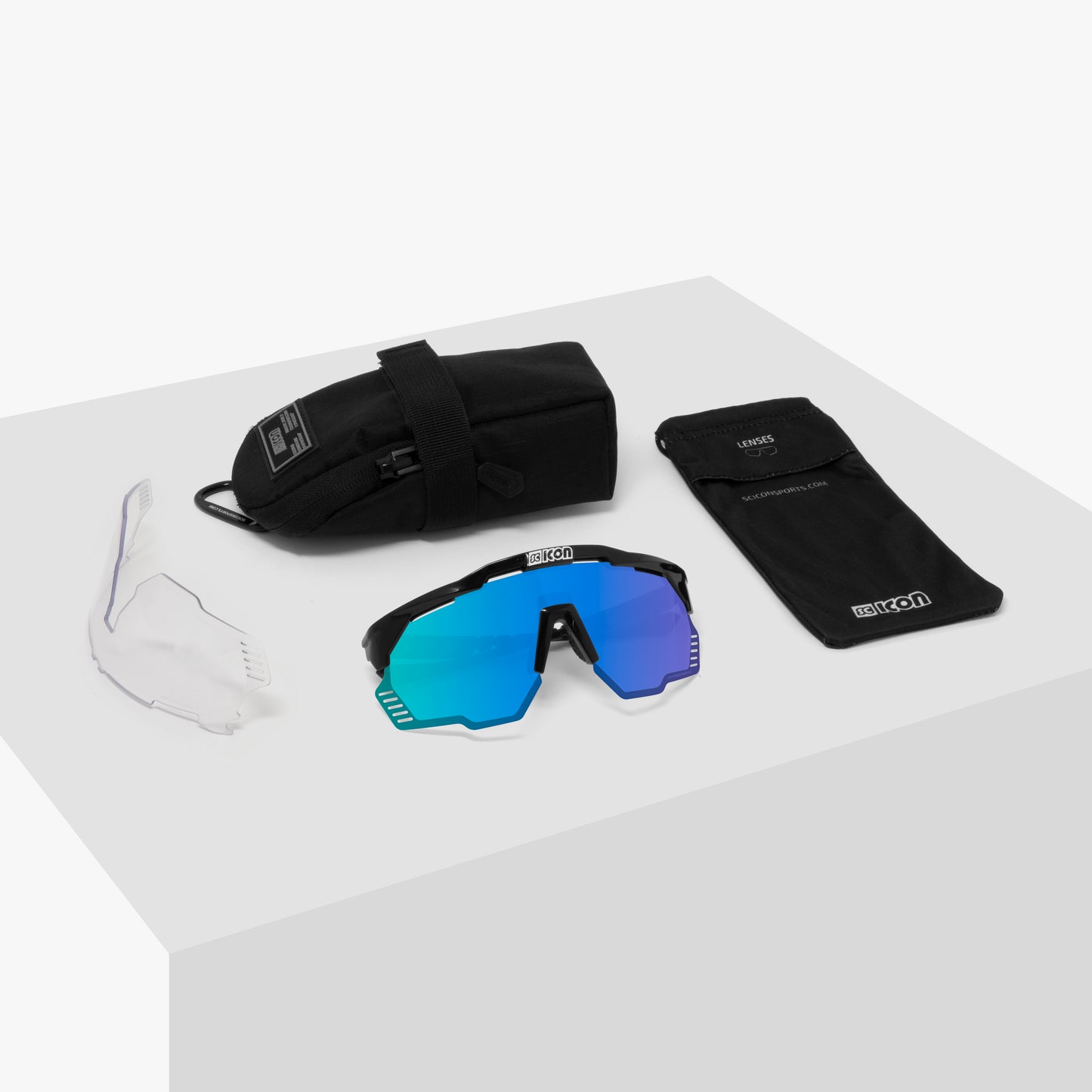 Okulary przeciwsłoneczne SCICON AEROSHADE KUNKEN White Multimirror Blue