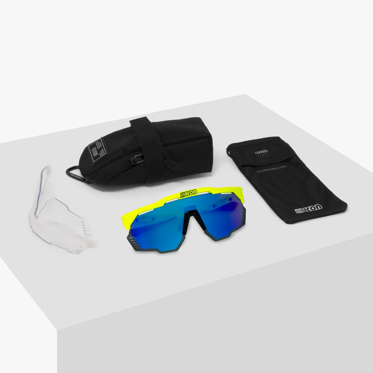 Gogle SCICON AEROSHADE KUNKEN Fluo Yellow Multimirror Blue