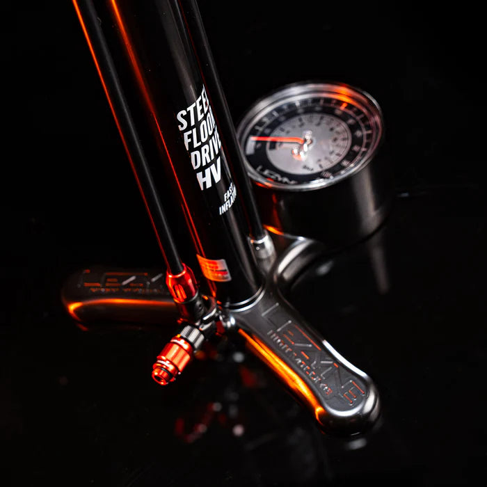 LEZYNE STEEL FLOOR DRIVE 3.5 HV Gray foot pump