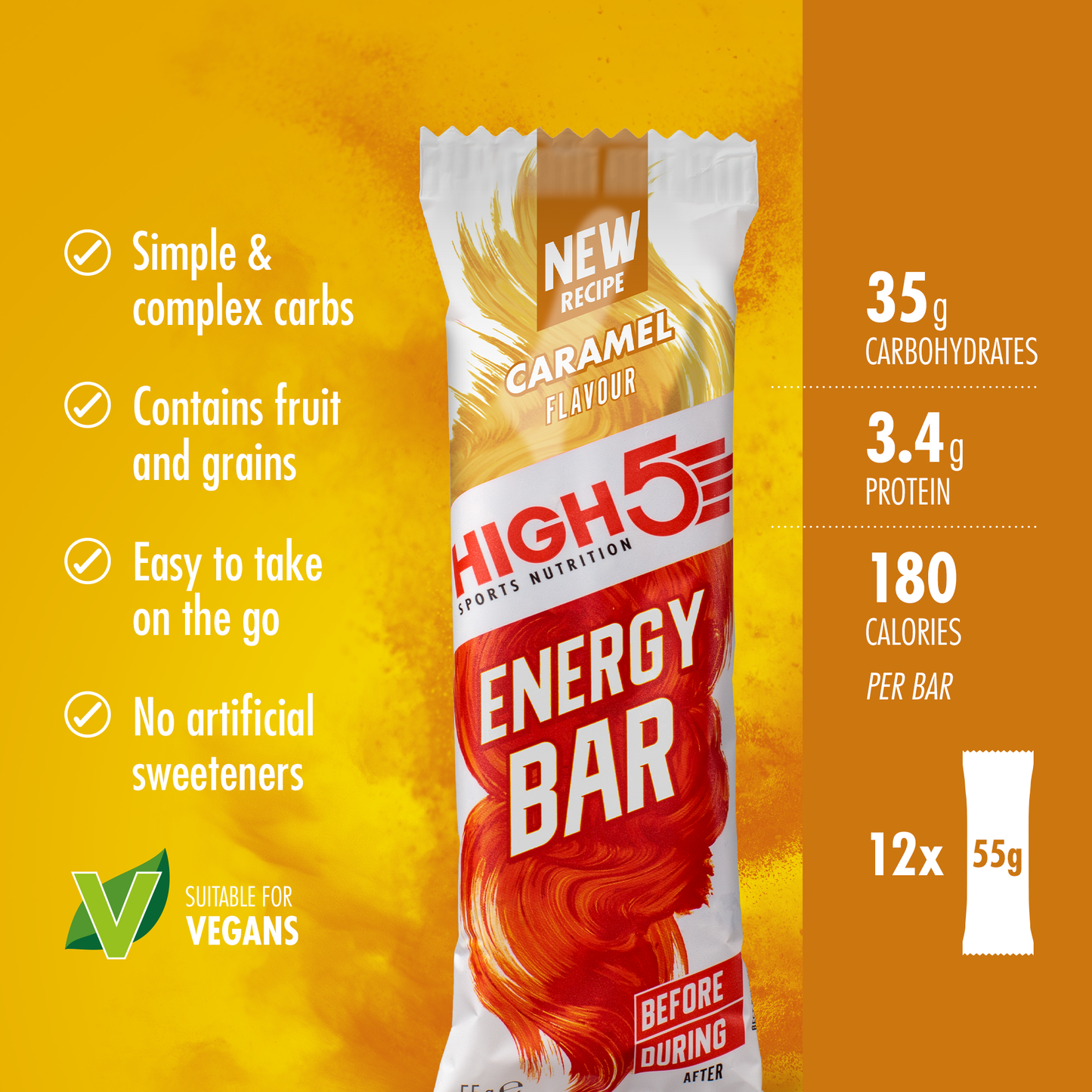 HIGH5 ENERGY BAR (55g) karmelowy