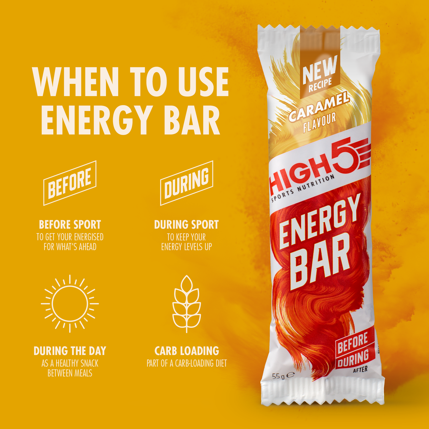 HIGH5 ENERGY BAR (55g) karmelowy