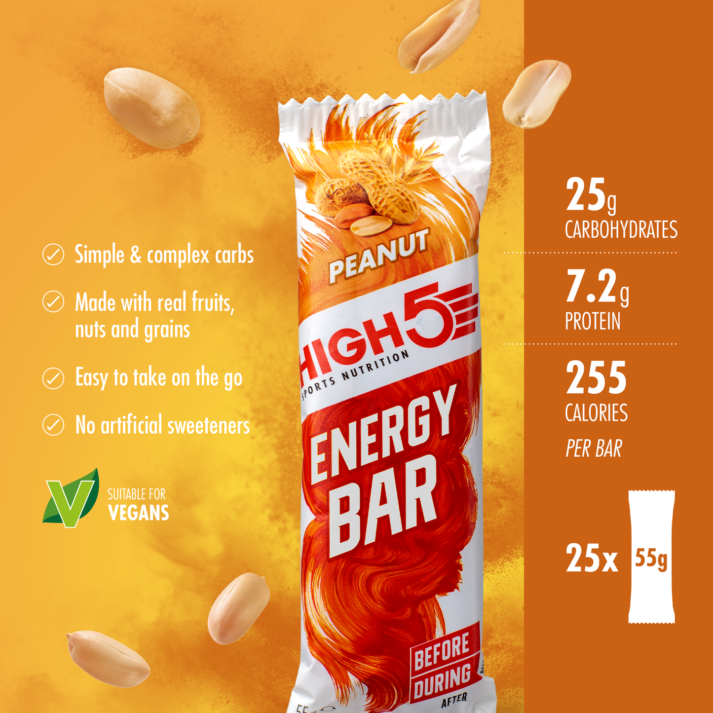 HIGH5 ENERGY BAR (55 g) orzechowy