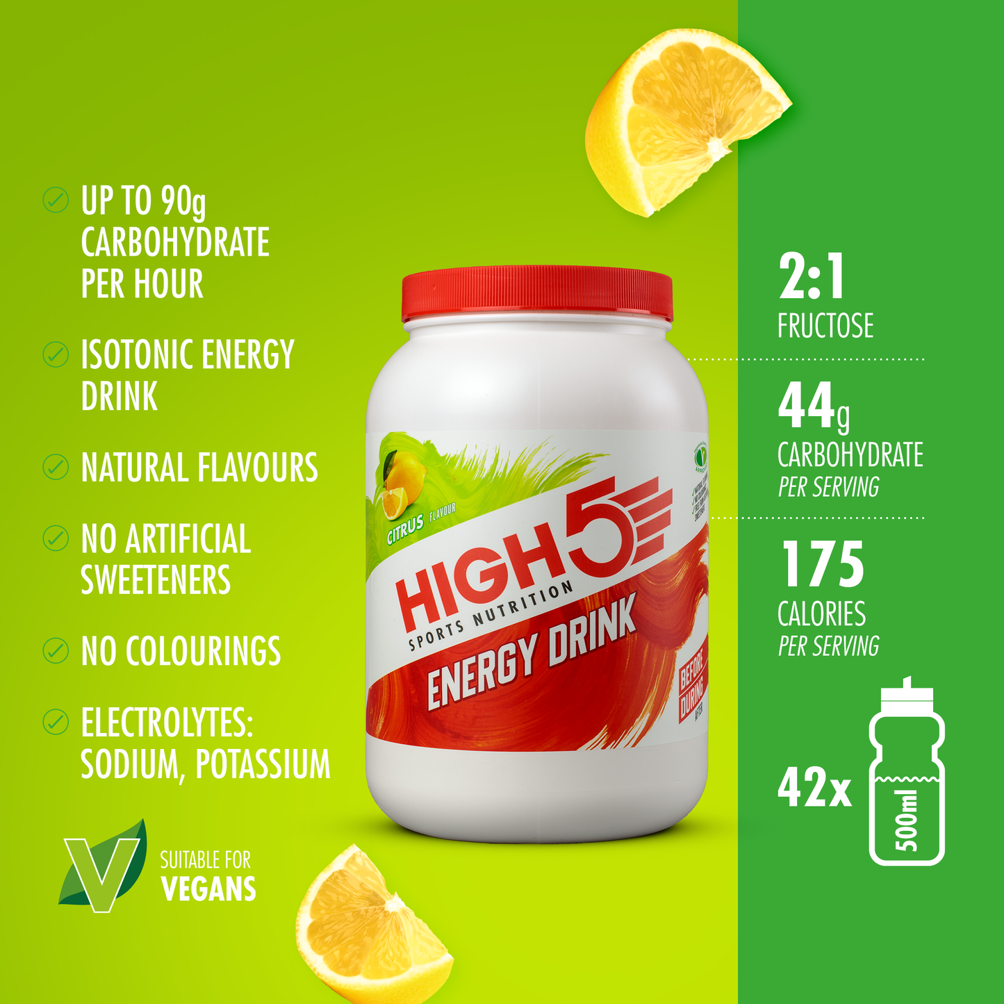 Energy Drink HIGH5 ENERGY DRINK (2.2kg) Lemon