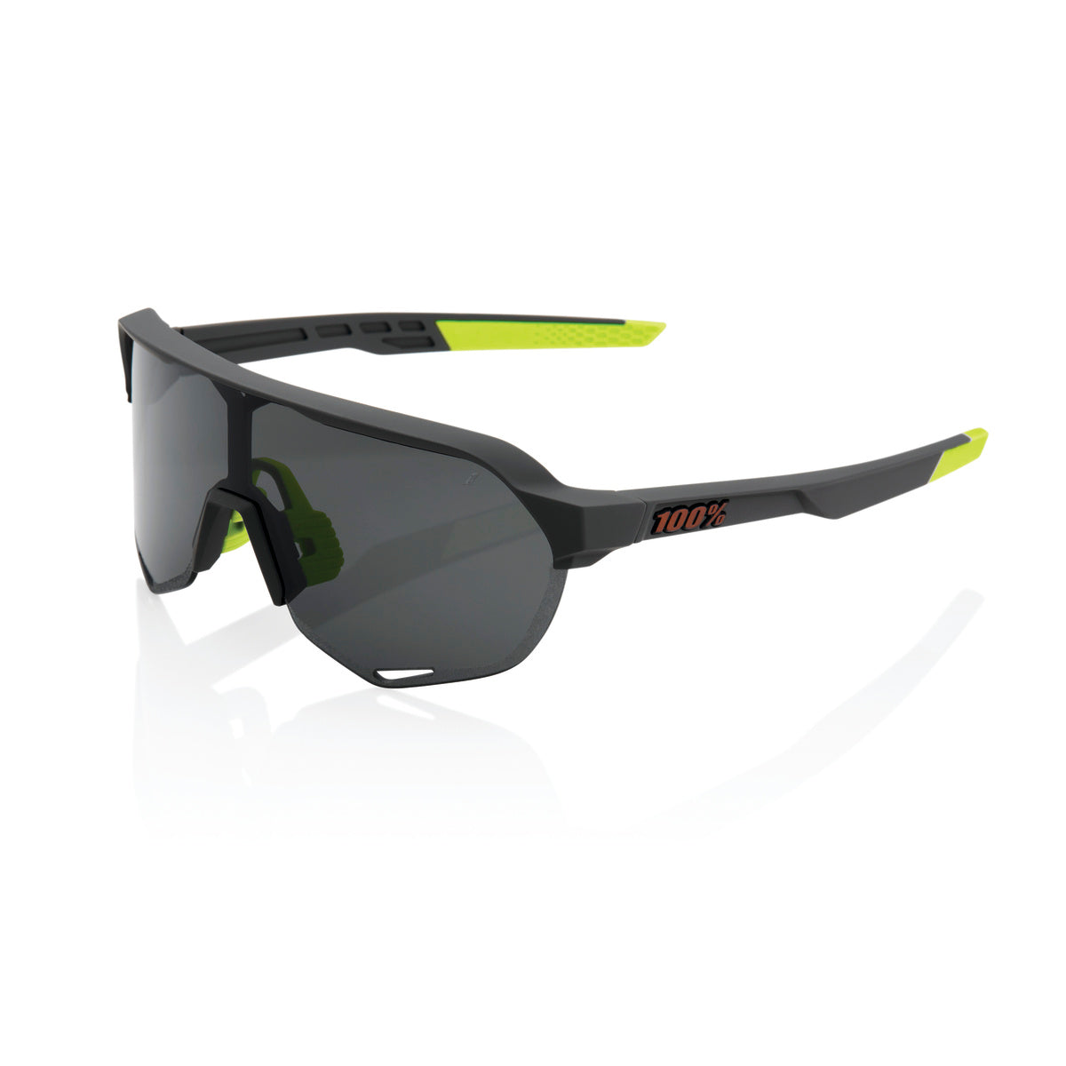 Okulary przeciwsłoneczne 100% S2 Soft Tact Black/Grey Smoke Lens