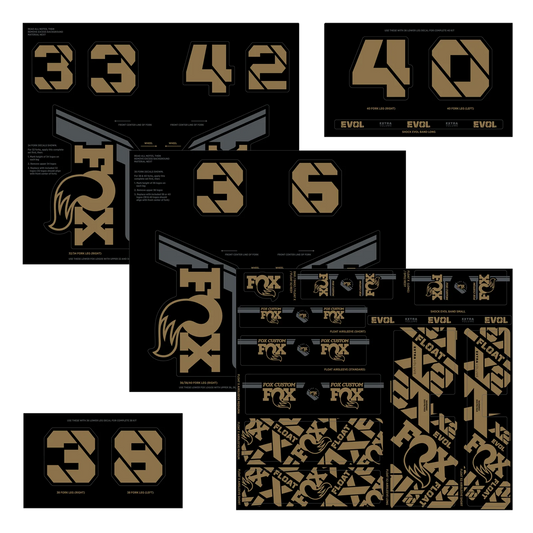Zestaw naklejek na widelec i amortyzator FOX Kashima