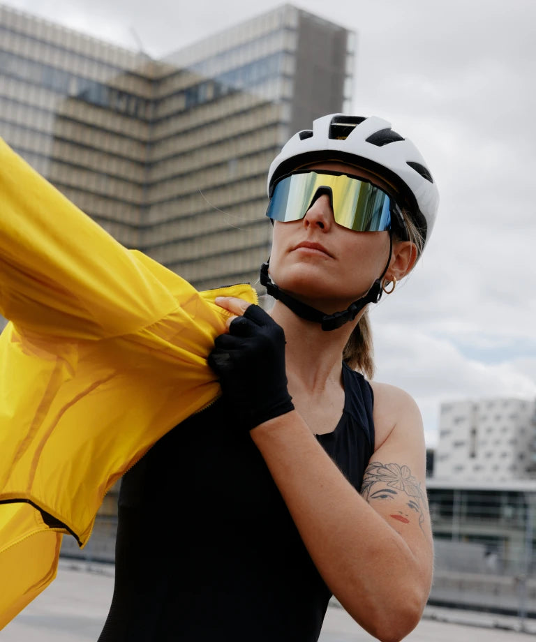 Gogle MAVIC MVS SHIELD czarne złote/niebieskie soczewki