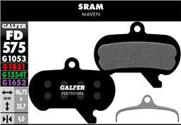 Półmetaliczne klocki hamulcowe GALFER STANDARD Sram Maven
