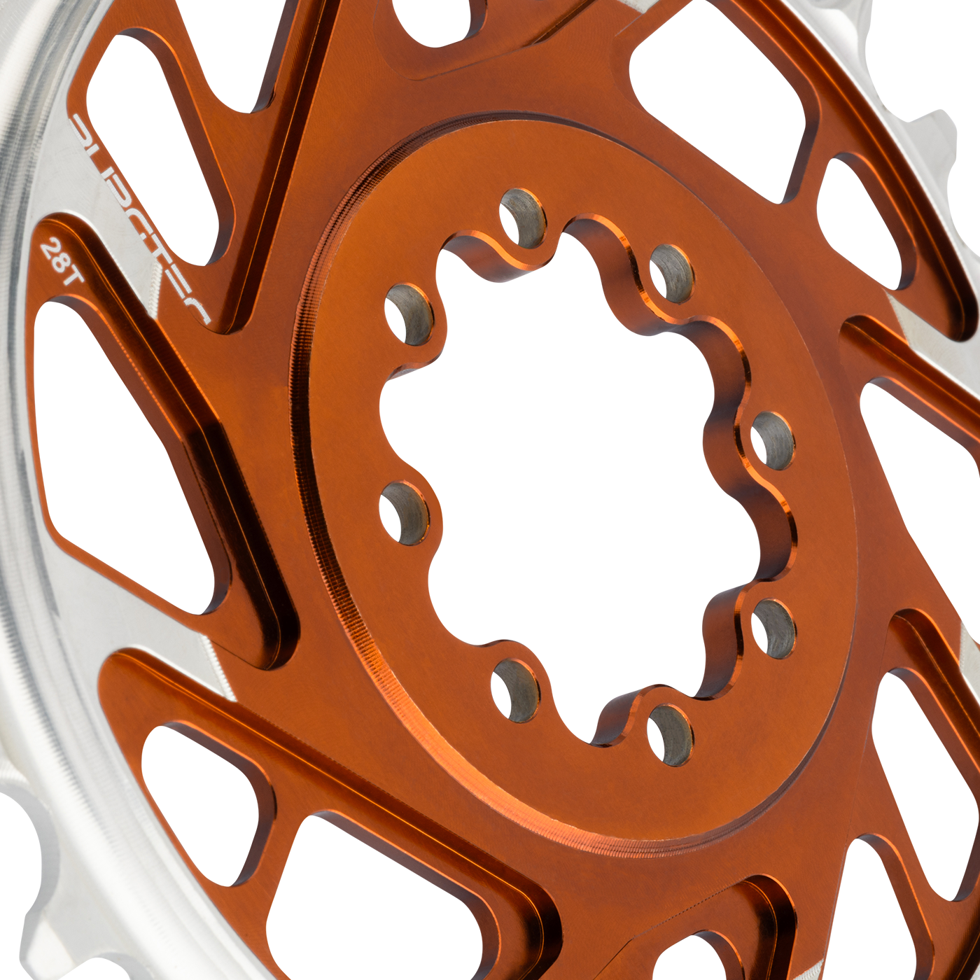 Tarcza łańcuchowa mono BURGTEC THICK THIN 12V BOOST Montaż bezpośredni 8 śrub typu T Wąski szeroki offset 3 mm Brąz