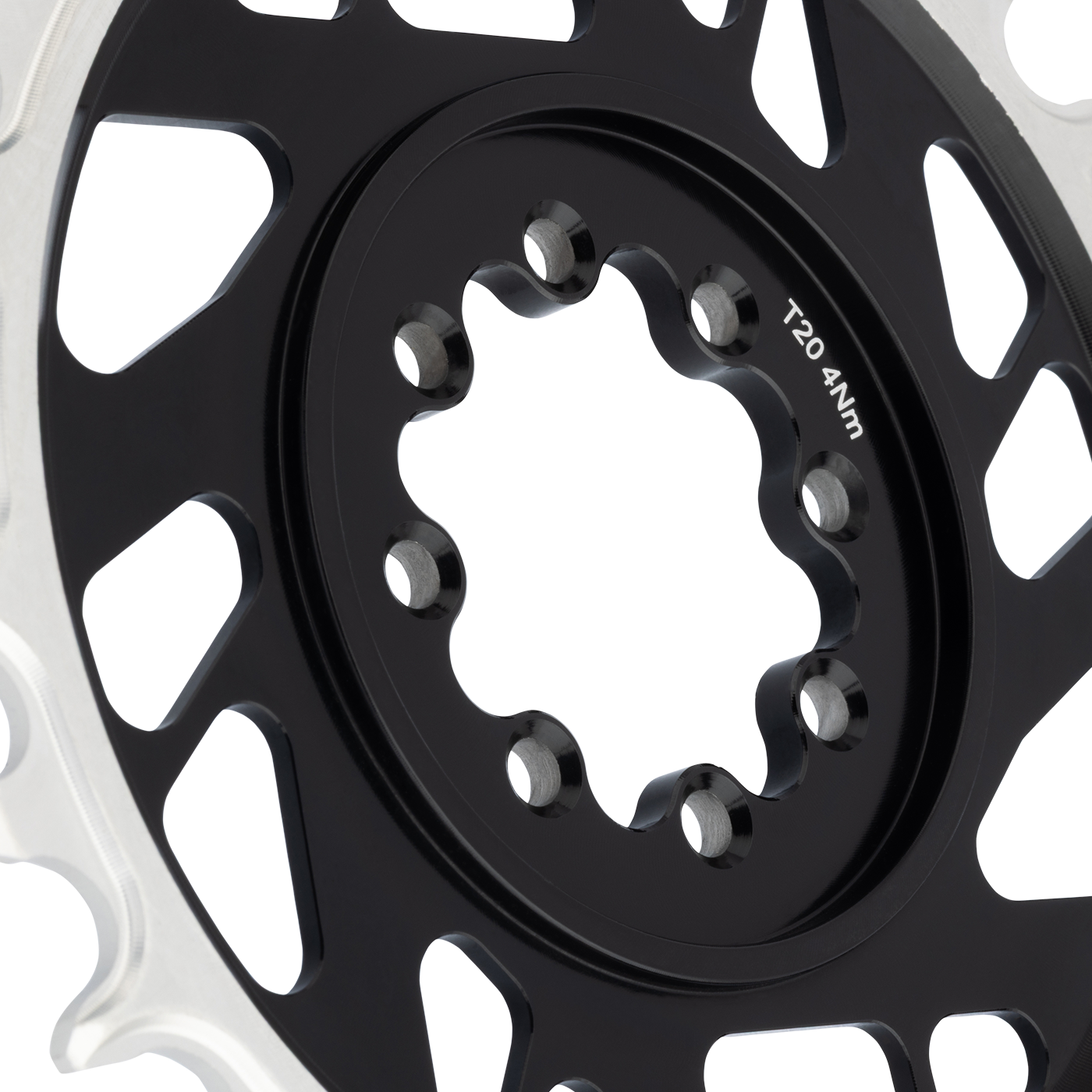 Tarcza łańcuchowa mono BURGTEC THICK THIN 12V BOOST montaż bezpośredni 8 śrub typu T wąski szeroki offset 3mm czarny
