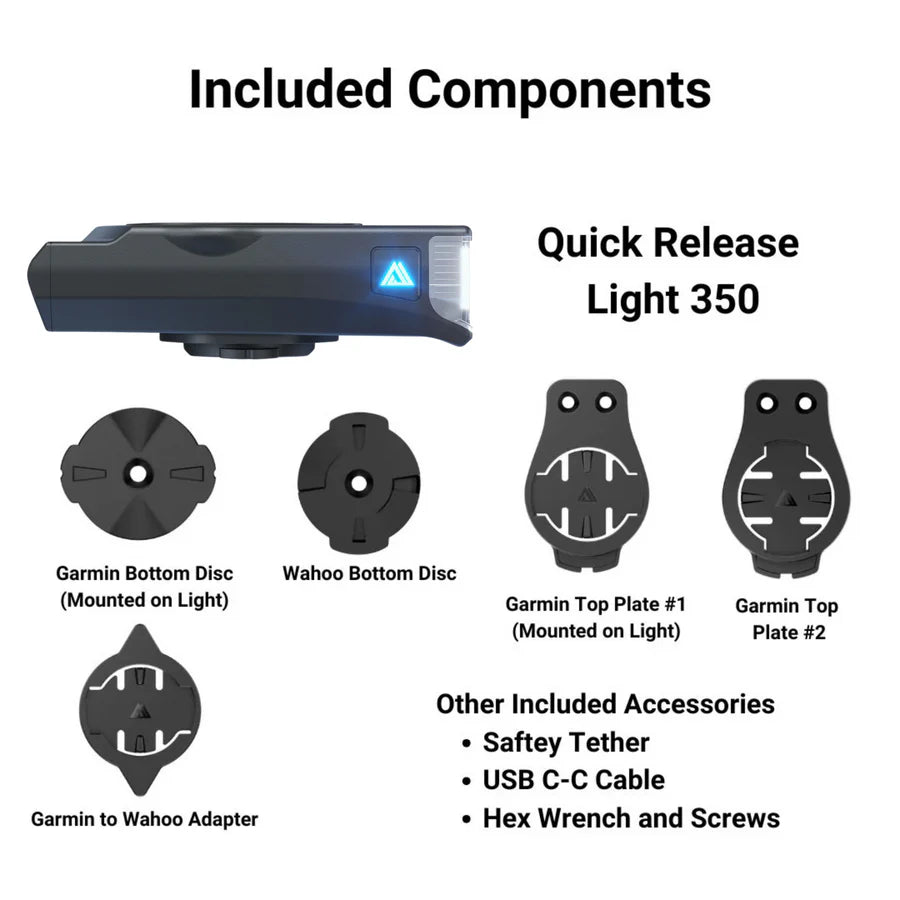 Front lighting KOM CYCLING QUICK RELEASE LIGHT 350