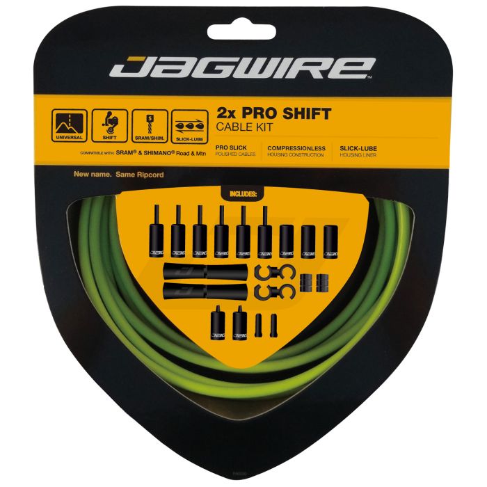 Zestaw linek i węży przerzutki JAGWIRE ROAD AND MOUNTAIN PRO zielony