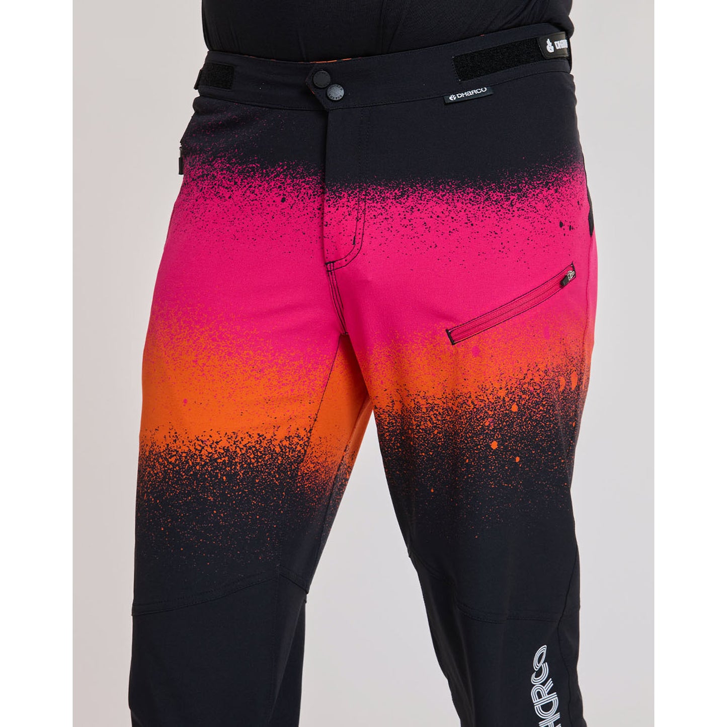 Spodnie DHARCO GRAVITY BLACK SNAKE czarny/pomarańczowy