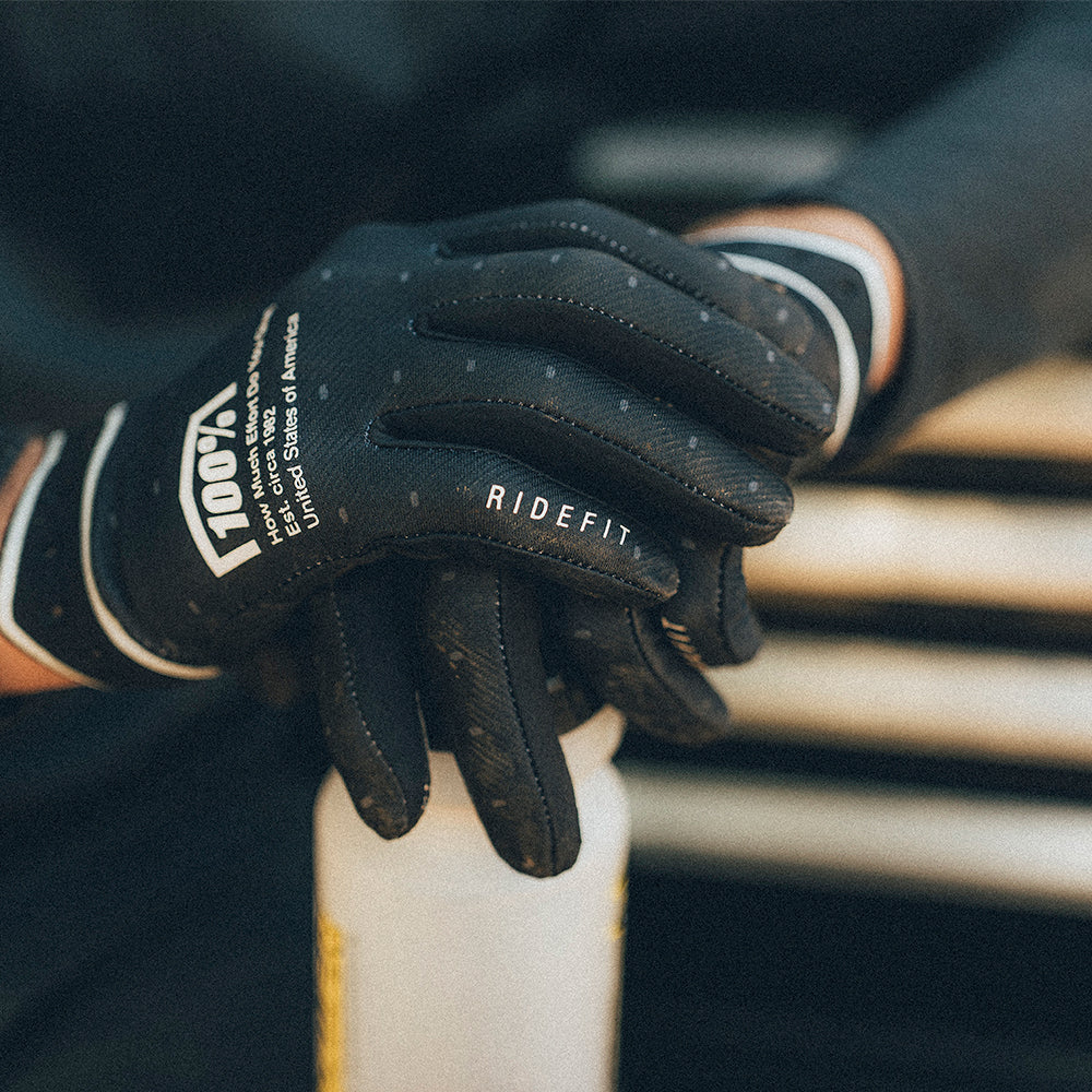 100% RIDEFIT Gloves Black