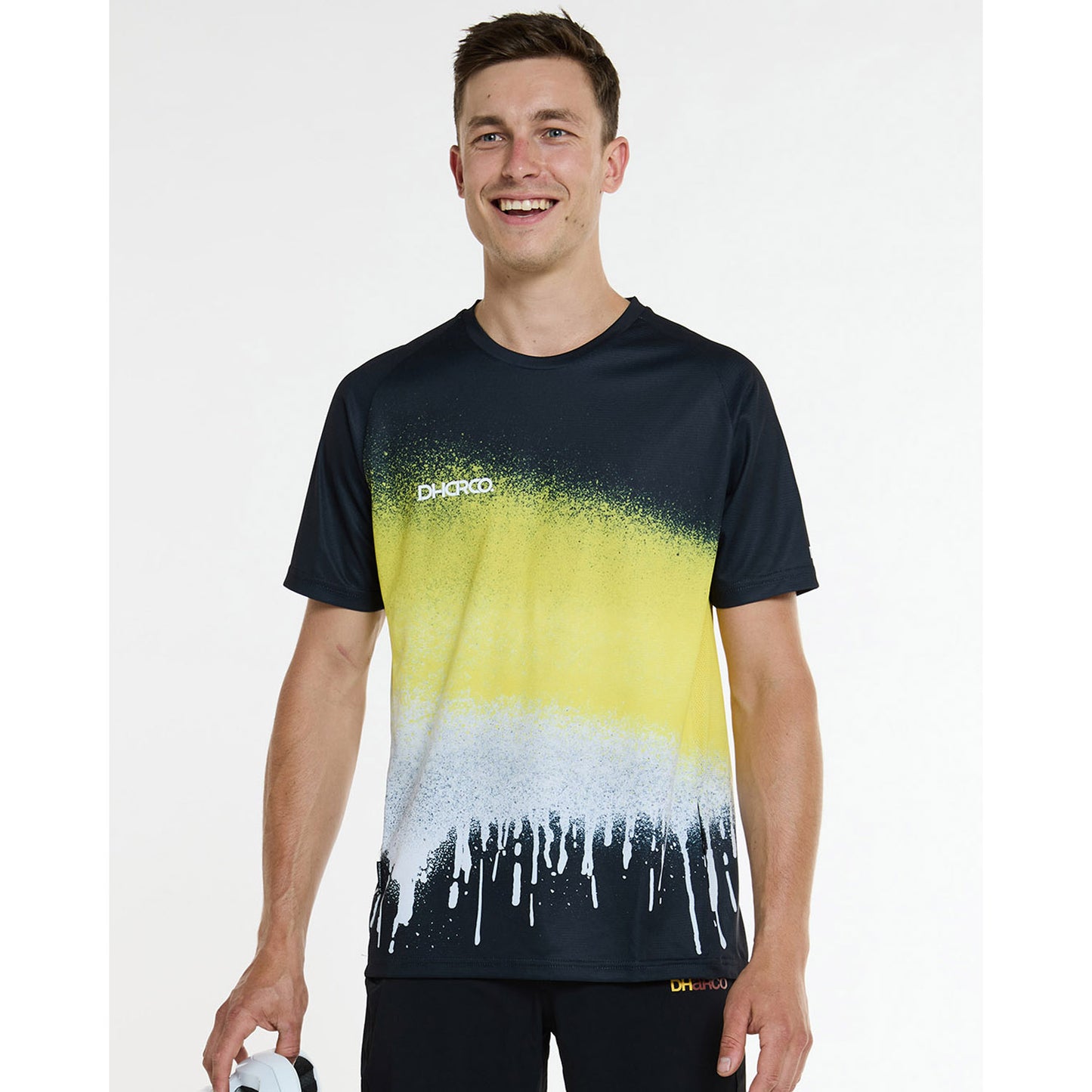 DHARCO ACID RAIN Koszulka z krótkim rękawem czarny/żółty