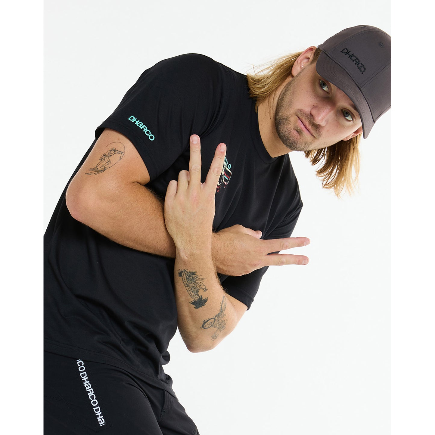 DHARCO EDDIE Koszulka z krótkim rękawem TECH TEE czarny