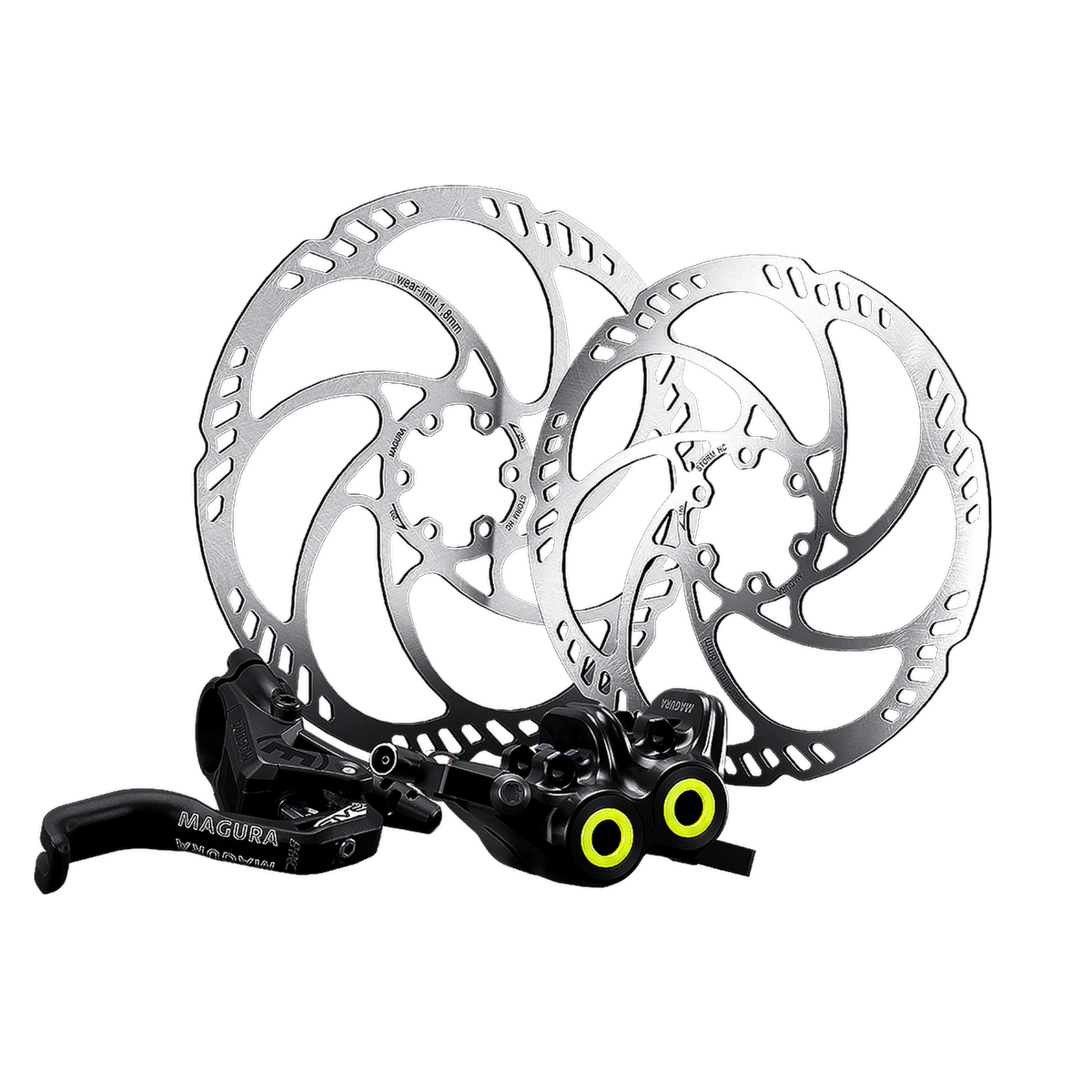 Pair of Magura MT5 Pro Disc Brakes Storm HC 203/180mm