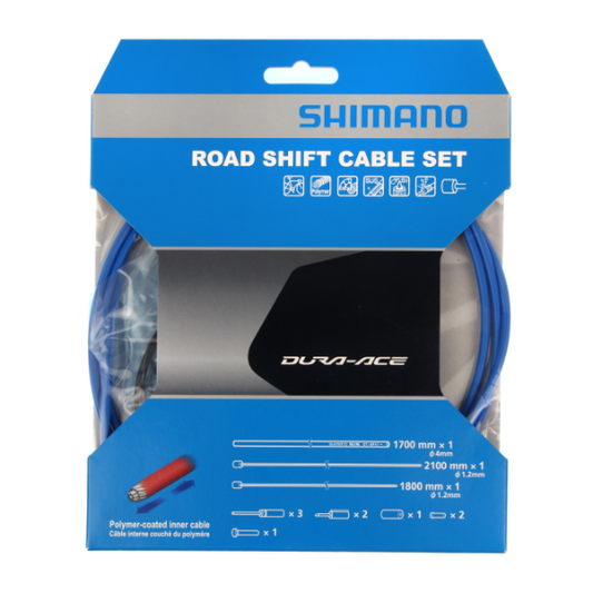 SHIMANO DURA-ACE 9000 Blue Polymer Derailleur Outer casings and cables kit