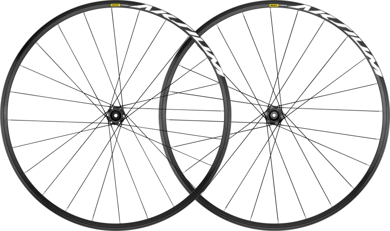 Para kół MAVIC AKSIUM DISC z oponami (centralna blokada)